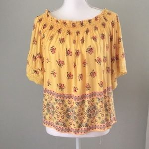 Angie floral‎ peasant top